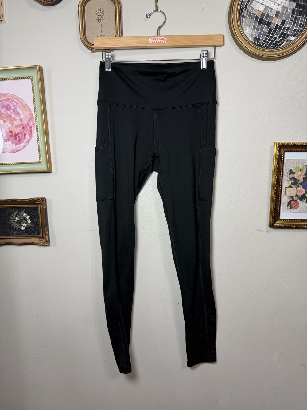 aerie Black High-Rise Leggings with Side Pockets
